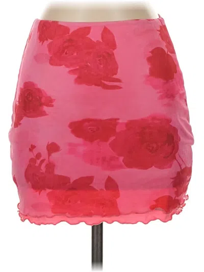 Pre-owned Shein Casual Skirt In Pink