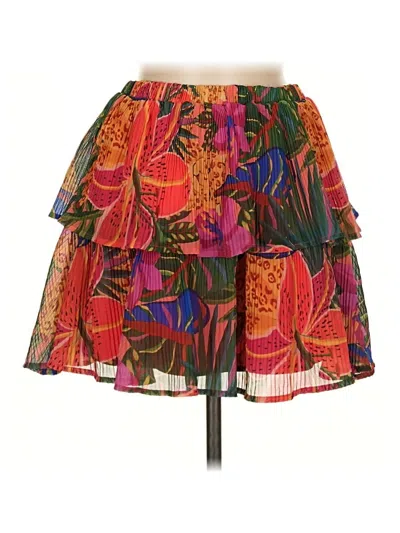 Pre-owned Shein Casual Skirt In Red