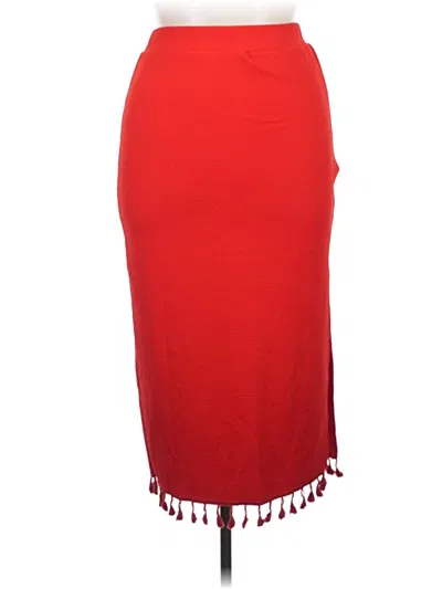 Pre-owned Shein Casual Skirt In Red