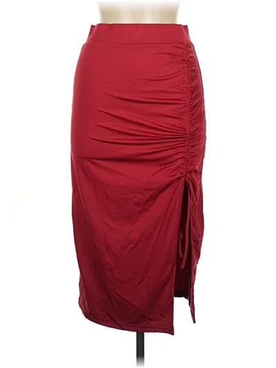 Pre-owned Shein Casual Skirt In Red