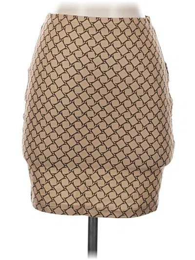 Pre-owned Shein Casual Skirt In Tan