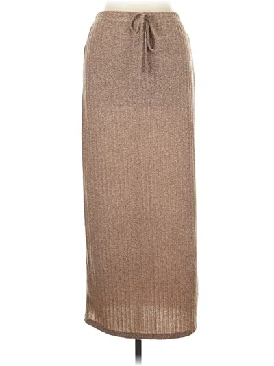Pre-owned Shein Casual Skirt In Tan