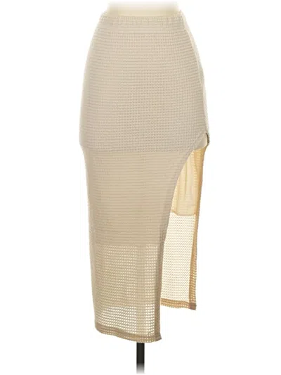 Pre-owned Shein Casual Skirt In White