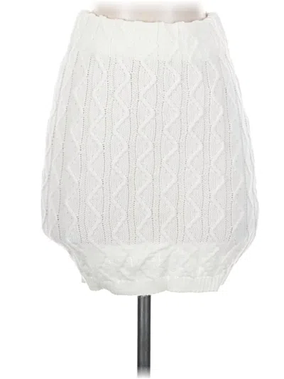 Pre-owned Shein Casual Skirt In White