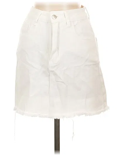 Pre-owned Shein Casual Skirt In White