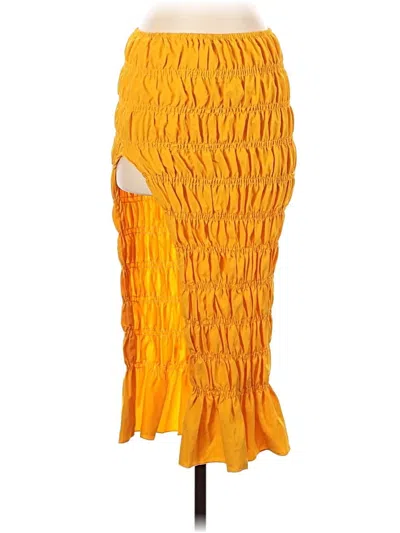 Pre-owned Shein Casual Skirt In Yellow