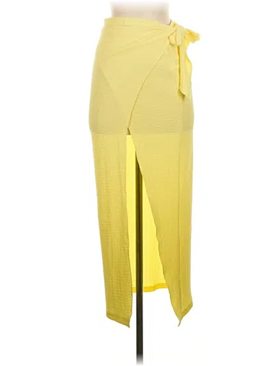 Pre-owned Shein Casual Skirt In Yellow