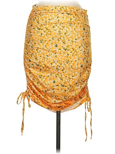 Pre-owned Shein Casual Skirt In Yellow