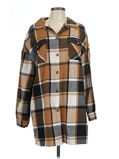 Pre-owned Shein Coat In Brown