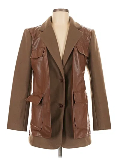 Pre-owned Shein Coat In Brown