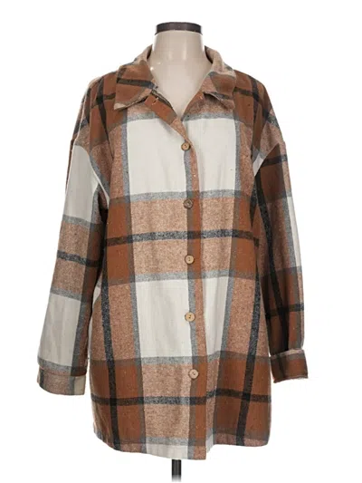 Pre-owned Shein Coat In Brown