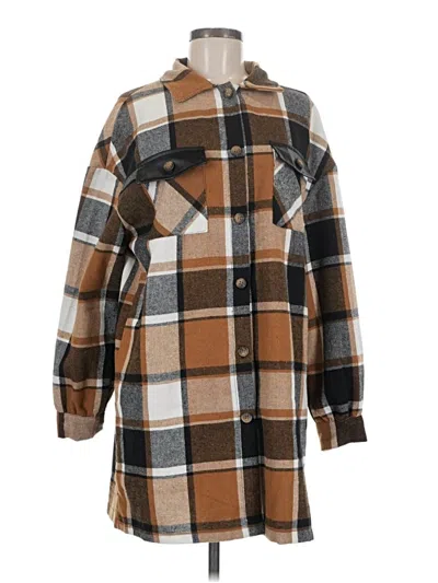 Pre-owned Shein Coat In Brown
