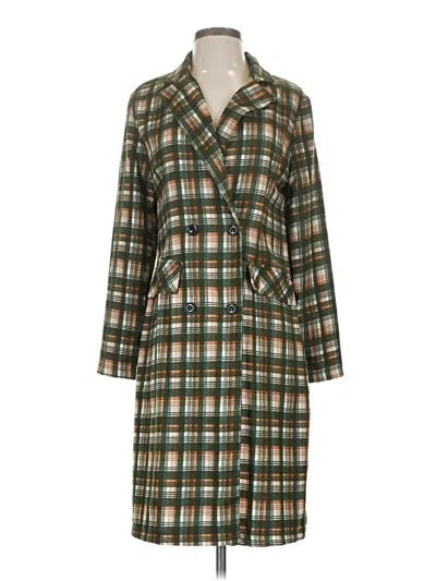 Pre-owned Shein Coat In Green