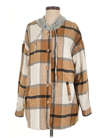 Pre-owned Shein Coat In Tan
