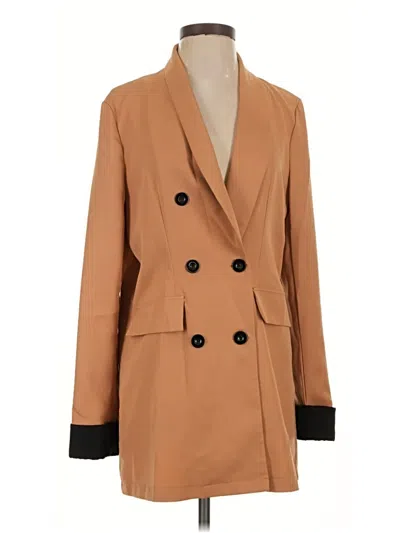 Pre-owned Shein Coat In Tan