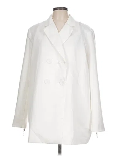 Pre-owned Shein Coat In White