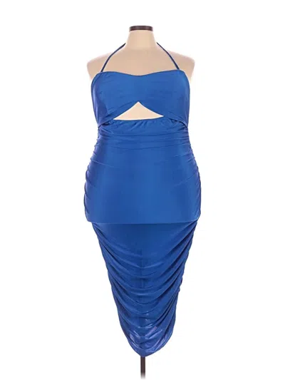 Pre-owned Shein Cocktail Dress In Blue