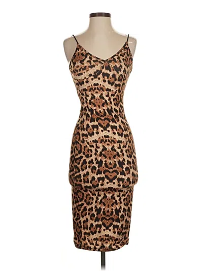 Pre-owned Shein Cocktail Dress In Brown