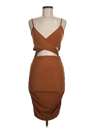 Pre-owned Shein Cocktail Dress In Brown