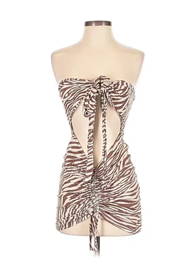 Pre-owned Shein Cocktail Dress In Brown