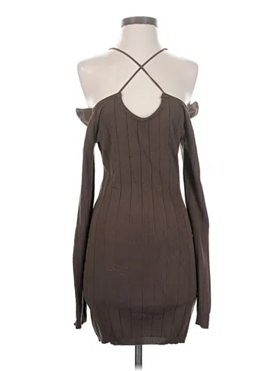 Pre-owned Shein Cocktail Dress In Brown