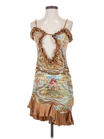 Pre-owned Shein Cocktail Dress In Brown