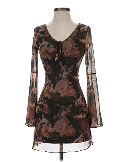 Pre-owned Shein Cocktail Dress In Brown