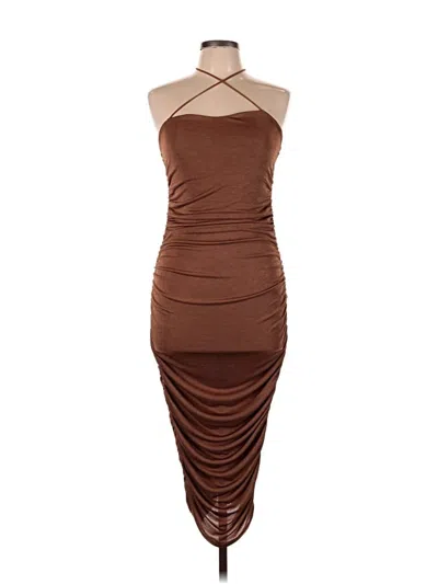 Pre-owned Shein Cocktail Dress In Brown