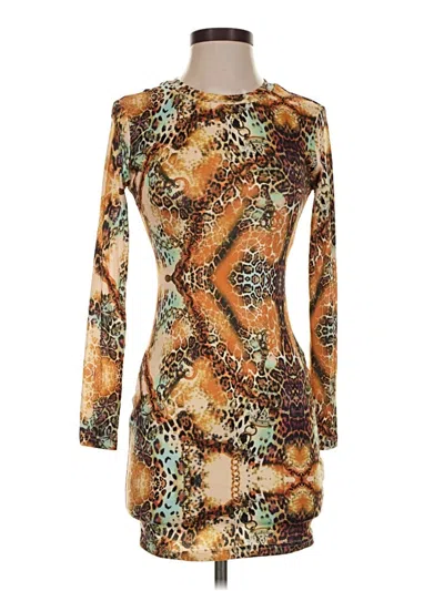 Pre-owned Shein Cocktail Dress In Brown