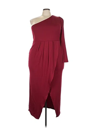 Pre-owned Shein Cocktail Dress In Burgundy