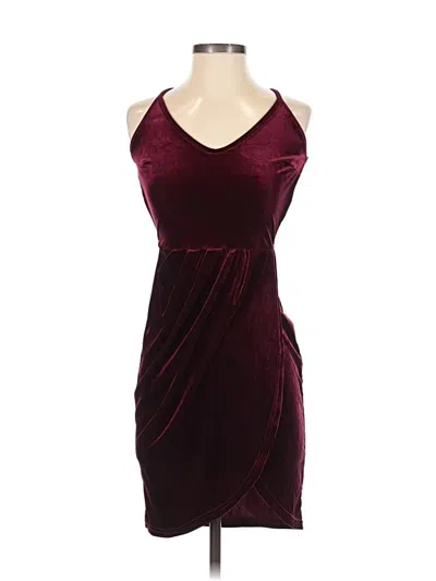 Pre-owned Shein Cocktail Dress In Burgundy