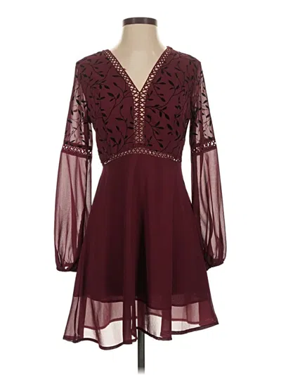 Pre-owned Shein Cocktail Dress In Burgundy