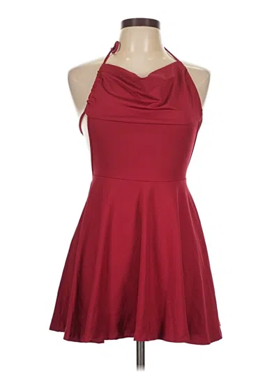 Pre-owned Shein Cocktail Dress In Burgundy