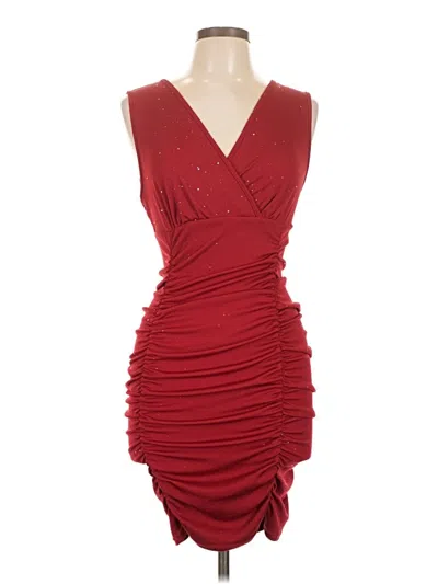 Pre-owned Shein Cocktail Dress In Burgundy