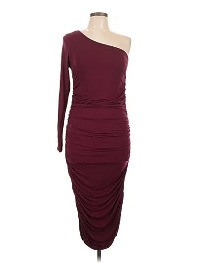 Pre-owned Shein Cocktail Dress In Burgundy