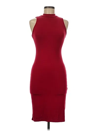 Pre-owned Shein Cocktail Dress In Burgundy