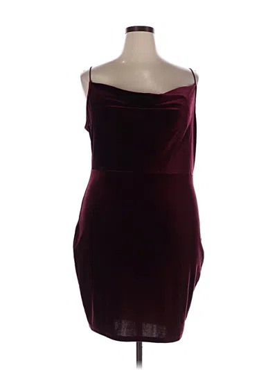 Pre-owned Shein Cocktail Dress In Burgundy