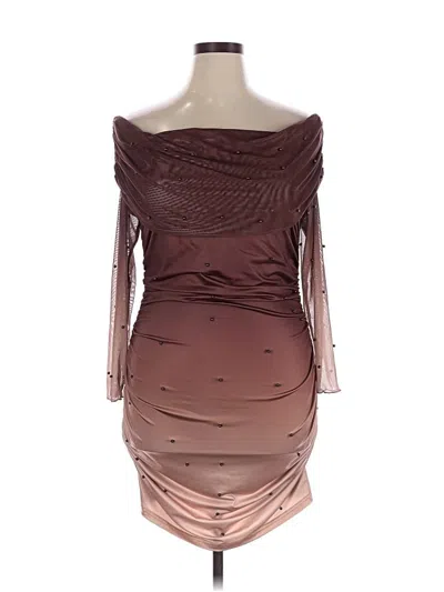 Pre-owned Shein Cocktail Dress In Burgundy