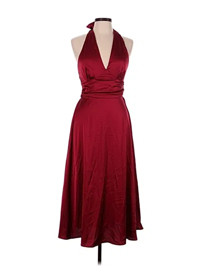 Pre-owned Shein Cocktail Dress In Burgundy