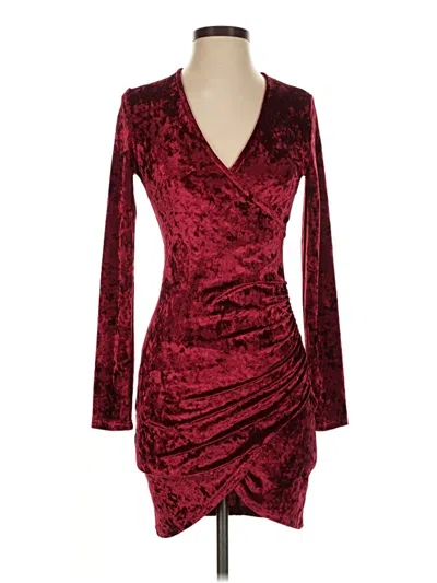 Pre-owned Shein Cocktail Dress In Burgundy