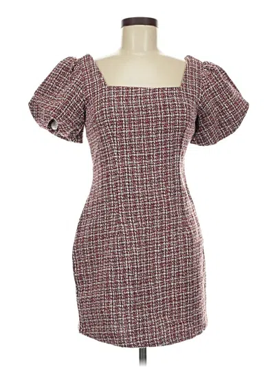 Pre-owned Shein Cocktail Dress In Burgundy