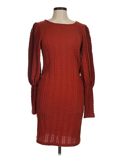 Pre-owned Shein Cocktail Dress In Burgundy