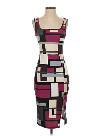 Pre-owned Shein Cocktail Dress In Burgundy