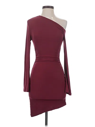 Pre-owned Shein Cocktail Dress In Burgundy