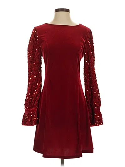 Pre-owned Shein Cocktail Dress In Burgundy
