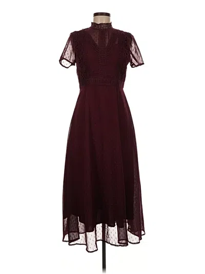 Pre-owned Shein Cocktail Dress In Burgundy