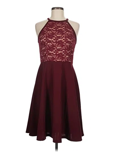 Pre-owned Shein Cocktail Dress In Burgundy