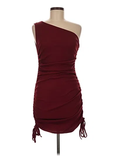 Pre-owned Shein Cocktail Dress In Burgundy