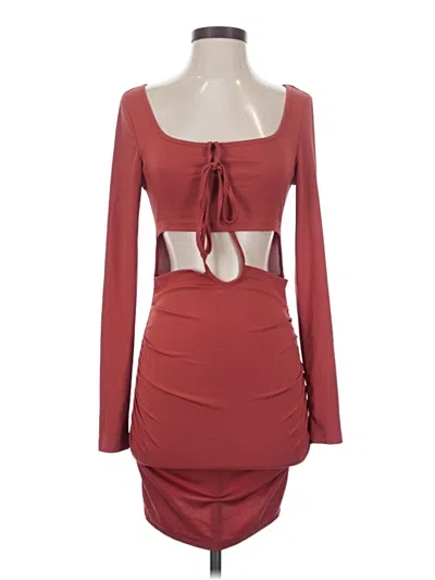 Pre-owned Shein Cocktail Dress In Burgundy