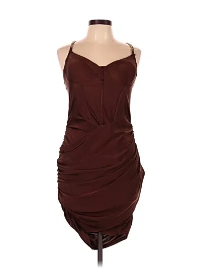 Pre-owned Shein Cocktail Dress In Burgundy